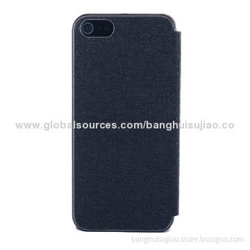 Leather Flip Case for iPhone 5 and 5S, 2014 Wholesale Supplier from China